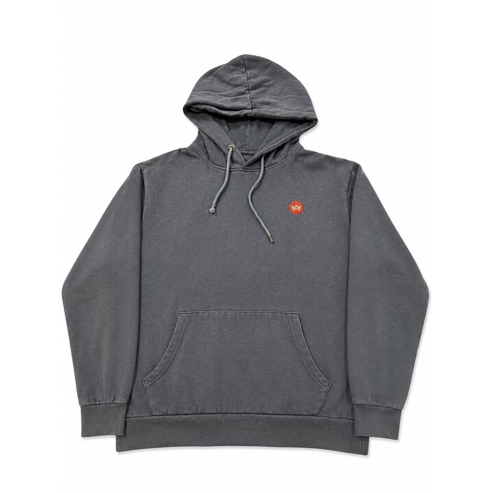 Kronstadt Denmark Men’s Gray Hoodie Large Better Cotton Logo Pullover Sweatshirt
